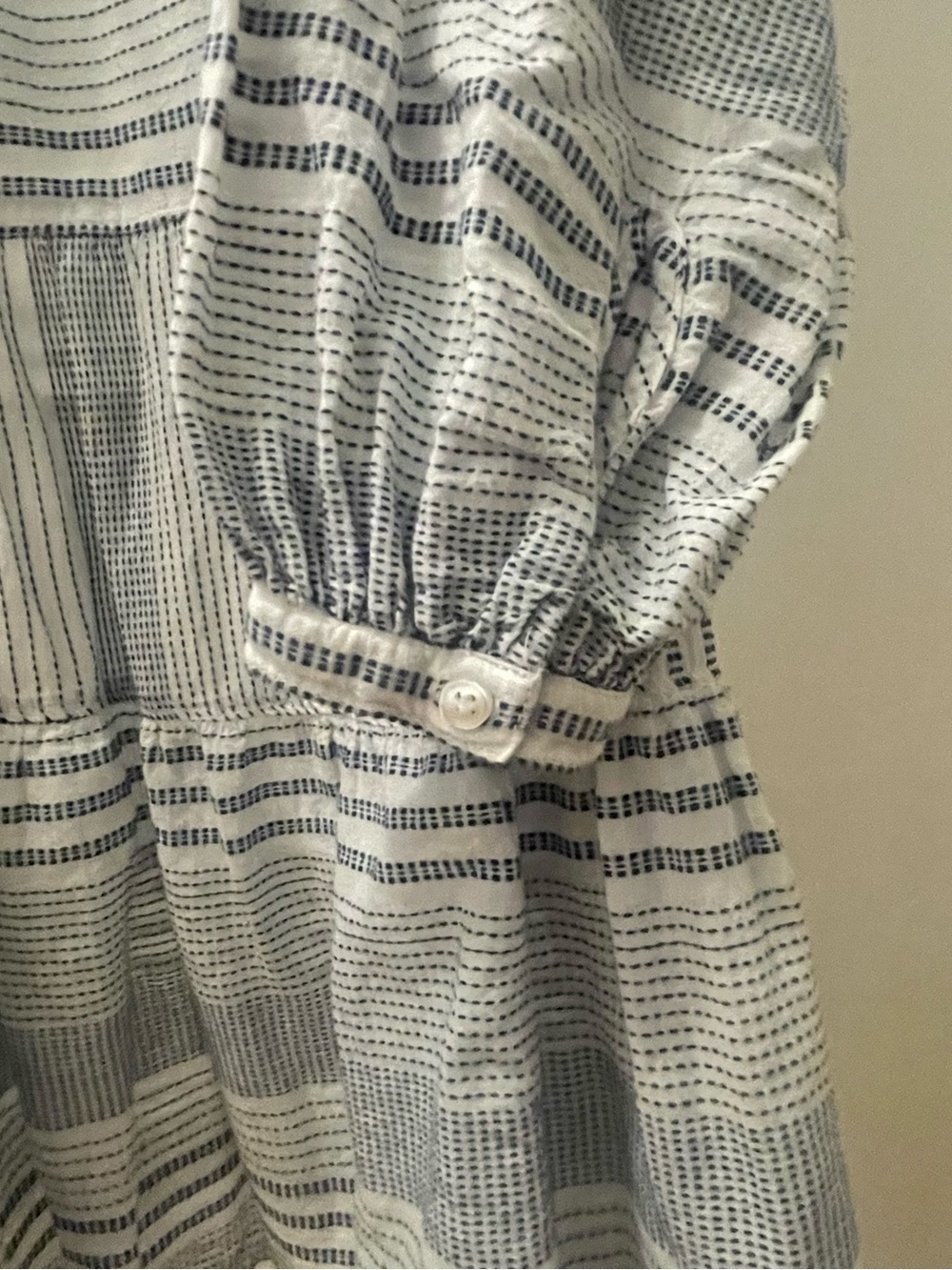 H&M Navy and White Striped Peasant Dress - Picture 4 of 7